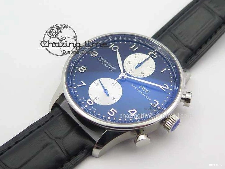 MIROTIME 0512 Modern Portuguese IW371404 ZF V3 1:1 Best Edition SS Black Dial On Black Leather Strap A 7267